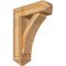 Ekena Millwork Thorton Arts and Crafts Rough Sawn Bracket w/ Offset Brace, Western Red Cedar, 8"W x 24"D x 32"H BKT0806X24X32THR03RWR - alternate 1